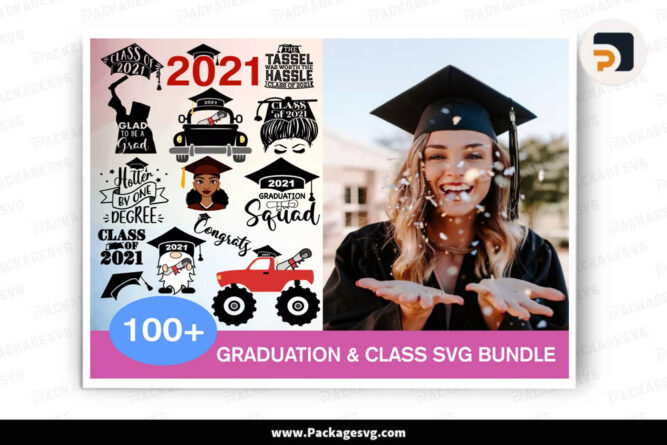 Graduation Class SVG Bundle 100+ Designs SVG PNG DXF Digital Download LF6L6RTC