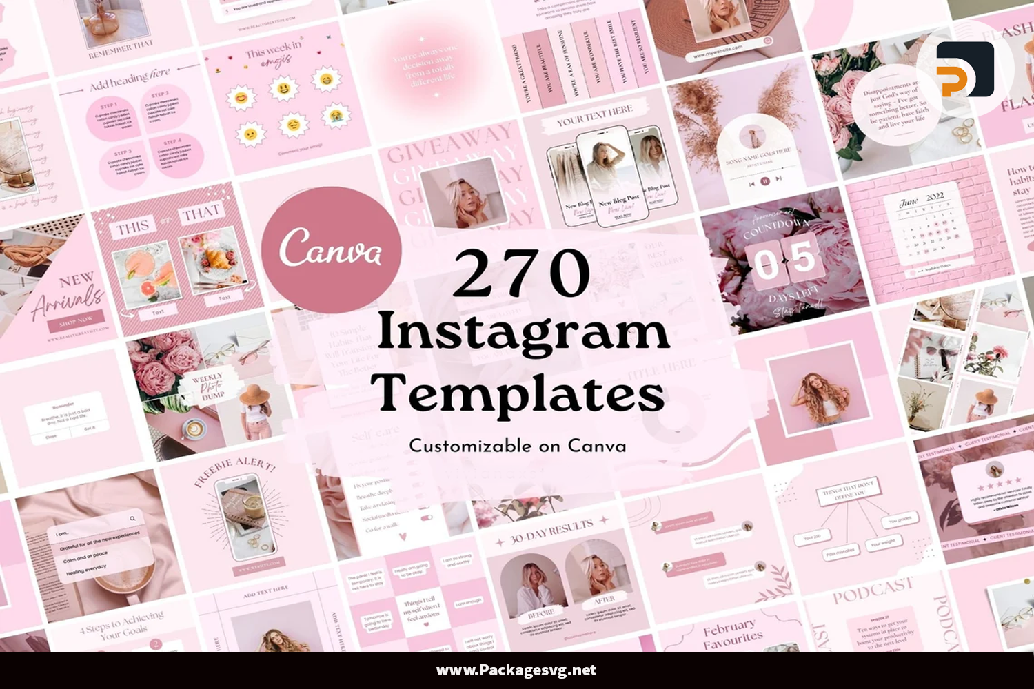 270 Pink Instagram Templates Canva