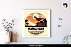 3D Mamasaurus Shadowbox SVG