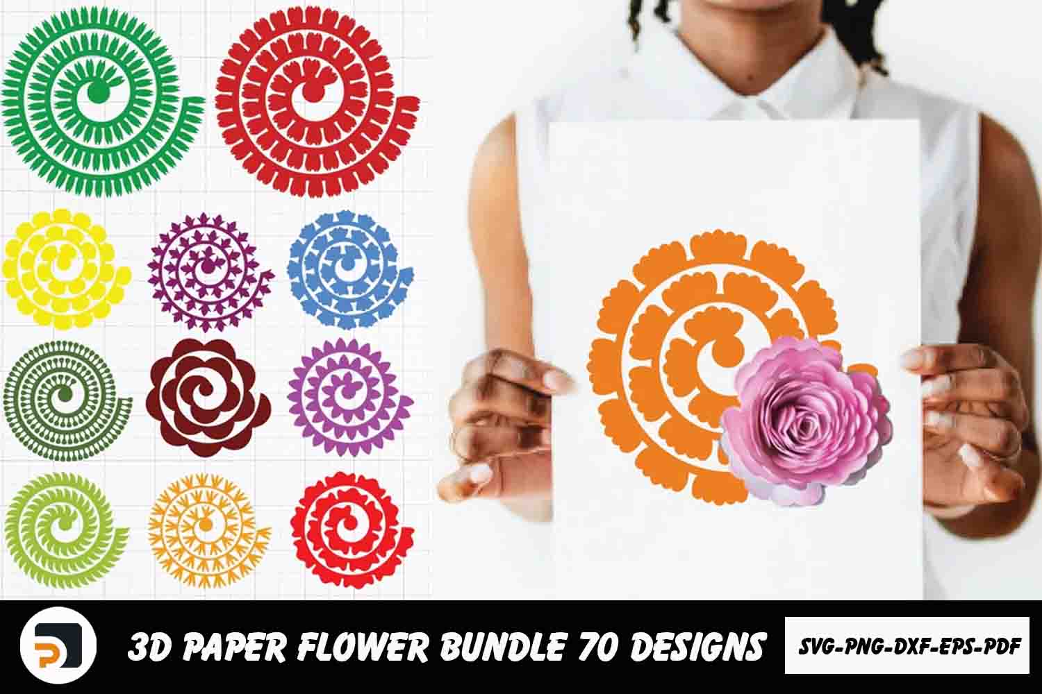 3D Paper Flower Bundle