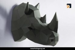 3D Rhino Head Paper Craft PDF