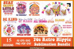 70s Retro Hippie Sublimation Bundle