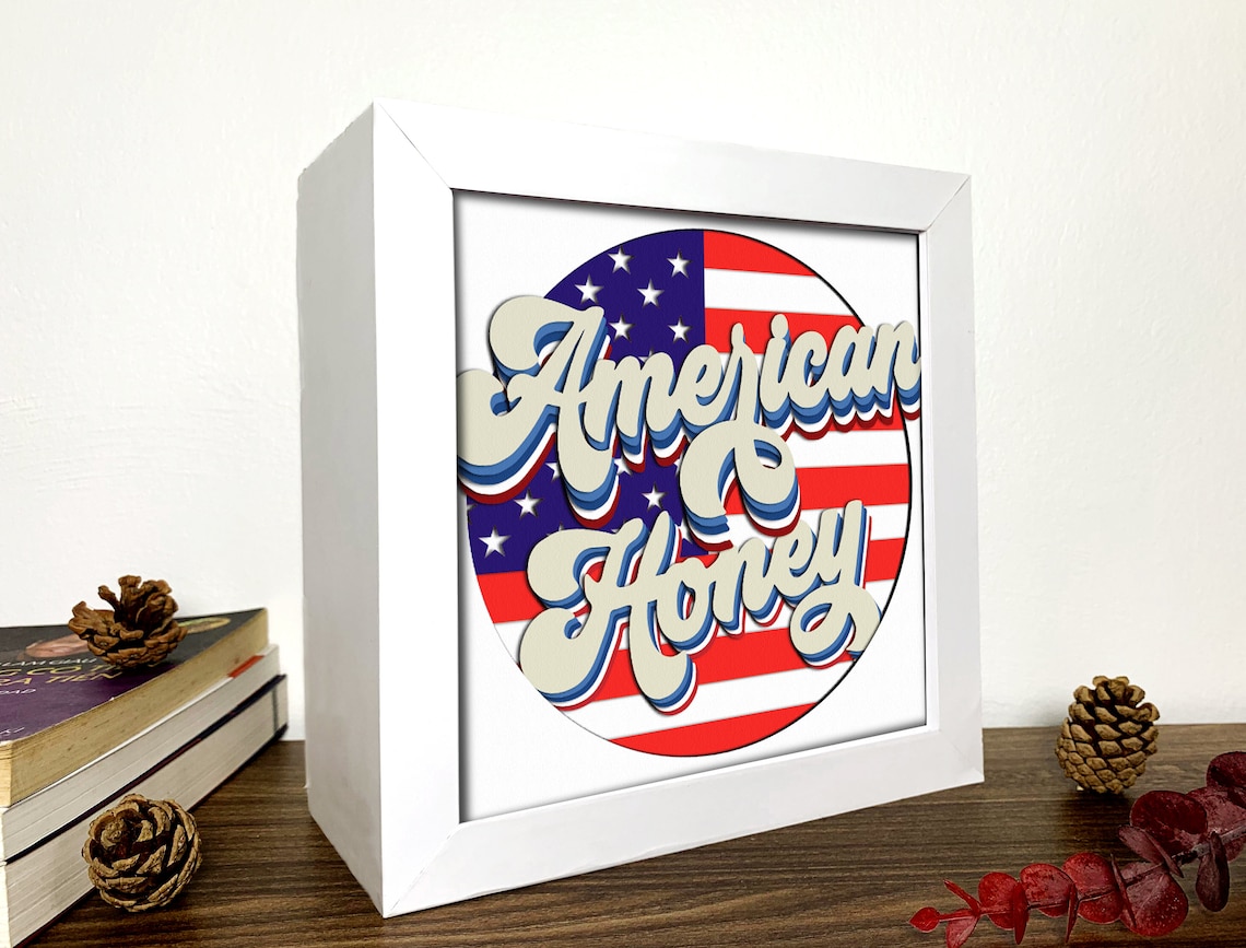 3D Vintage Flag Papercut Template Digital Download LEPEN4IS||