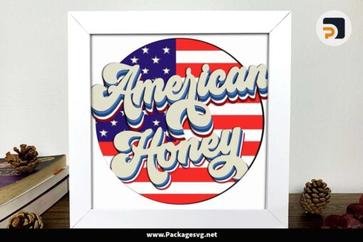 American Honey Shadow Box Svg