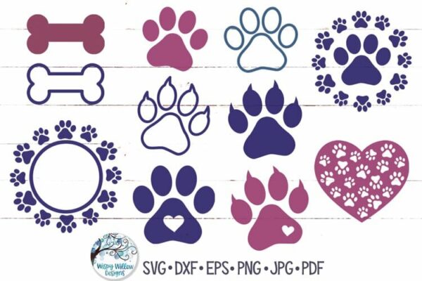 Animal Paw Prints SVG | Cat and Dog SVGs