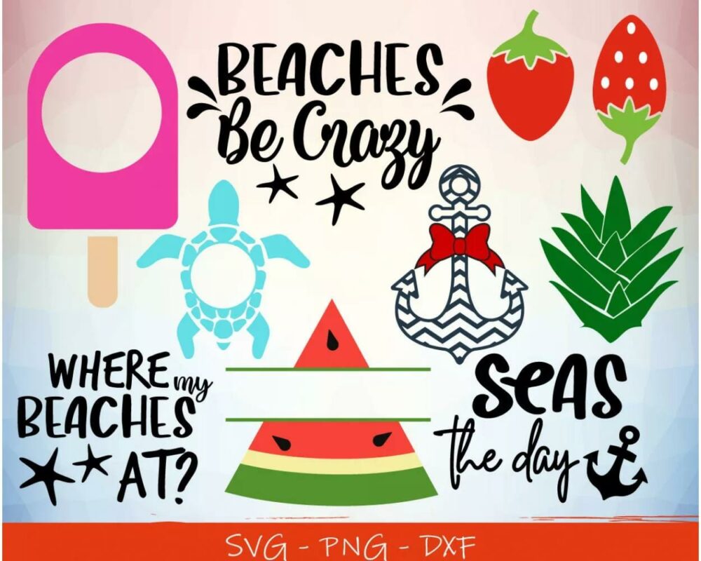 150+ Designs Summer SVG PNG DXF Digital Download|