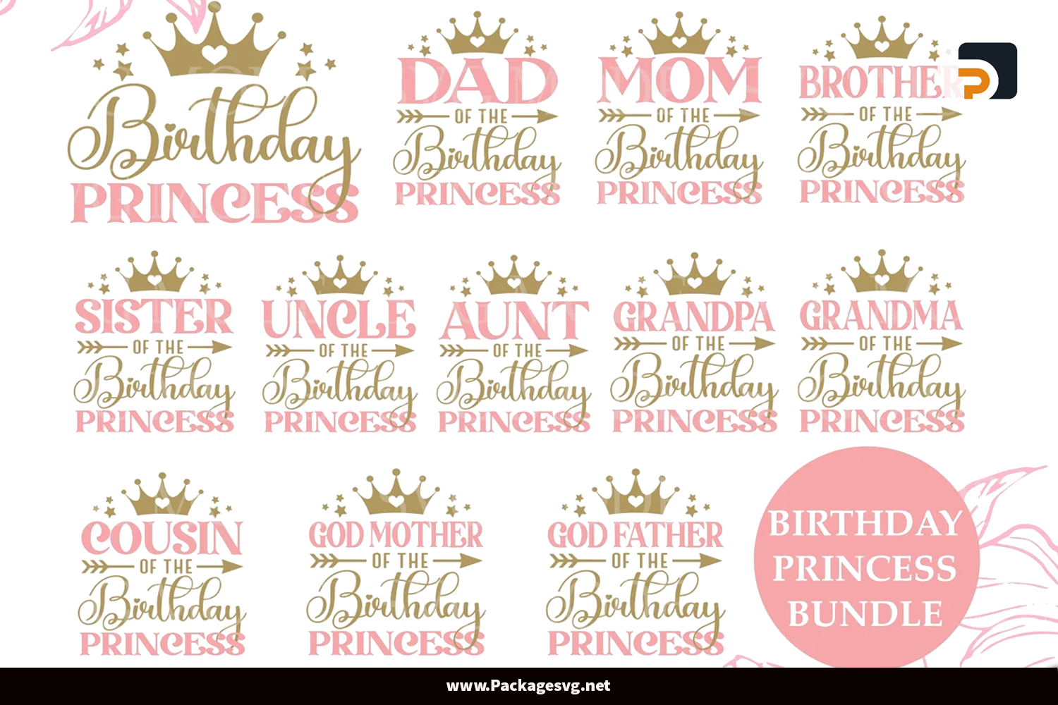 Birthday Princess Svg Bundle