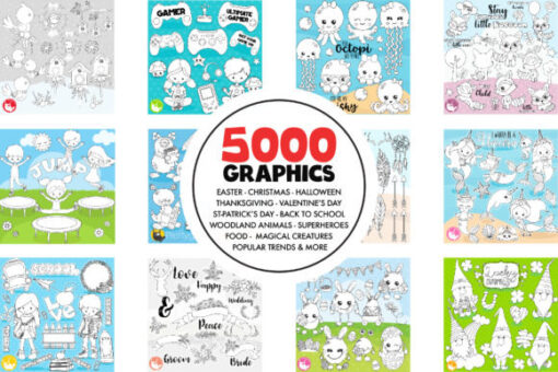 5000 Graphics PNG JPG Digital Download||||||||||||