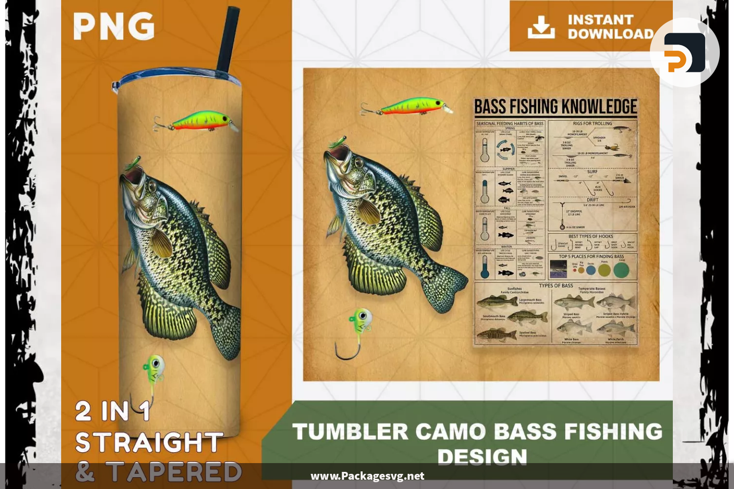 Camo Bass Fishing PNG