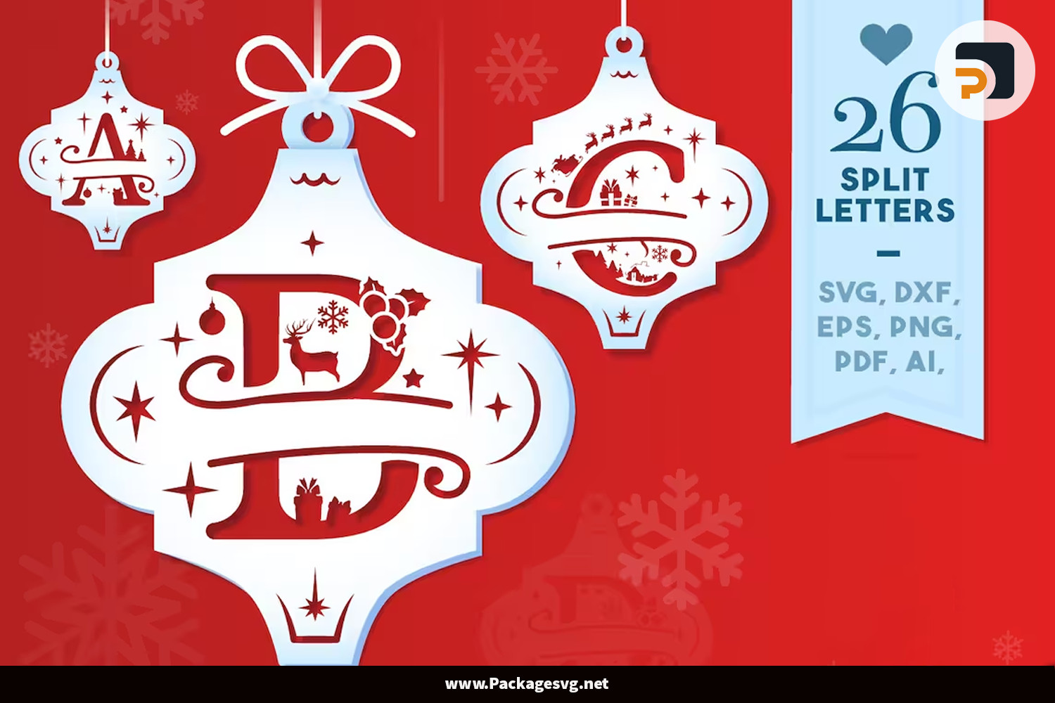 Christmas Arabesque Monogram SVG