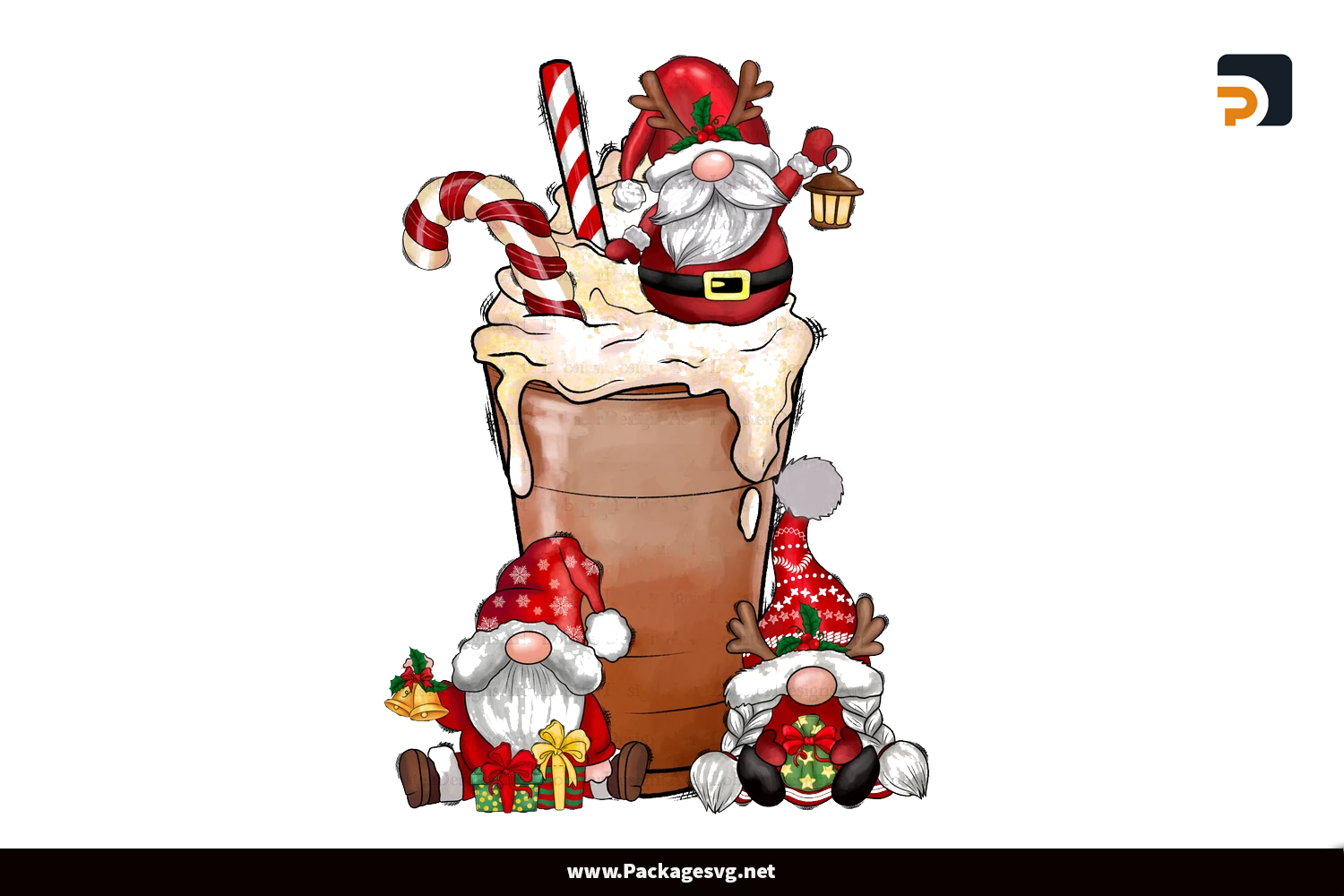 Christmas Coffee Gnome PNG Sublimation Design Digital Download|Christmas Coffee Gnome PNG Sublimation Design Digital Download