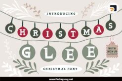 Christmas Glee Font OTF TTF File and Clipart Digital Download LBVZF61D||||