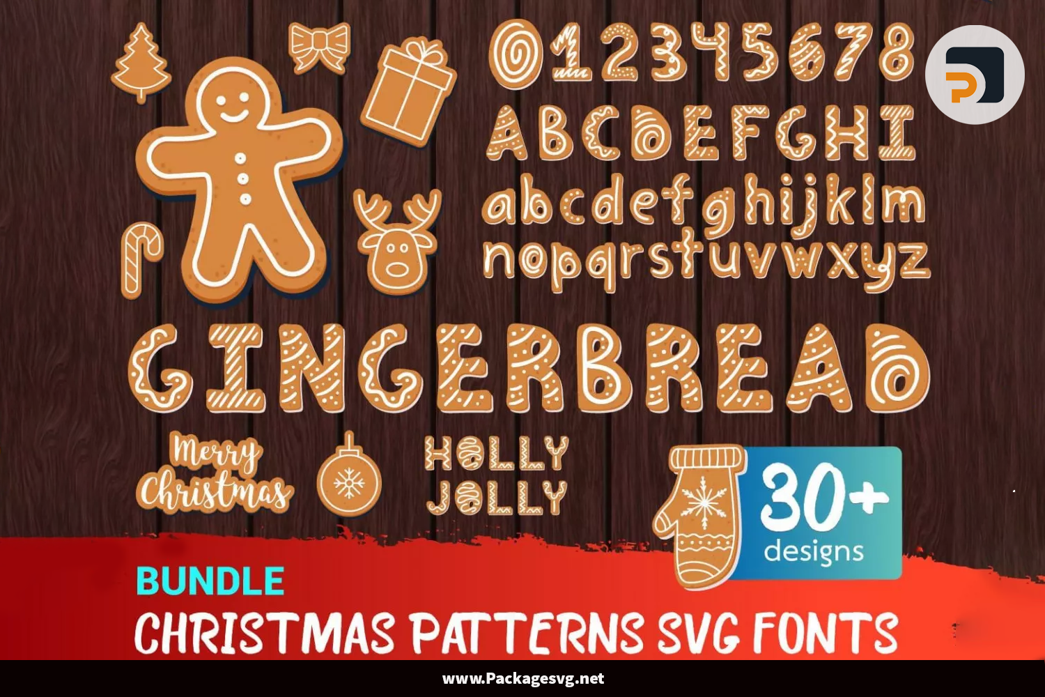 Christmas Patterns Fonts SVG Bundle