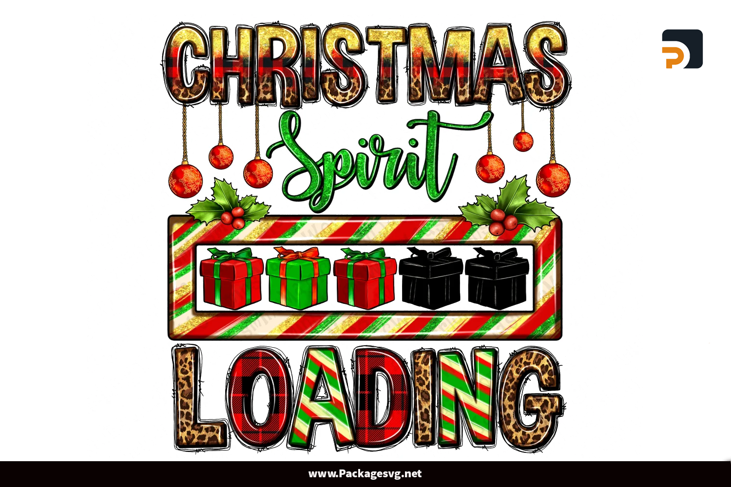 Christmas Spirit Loading PNG Sublimation Design Digital Download||||