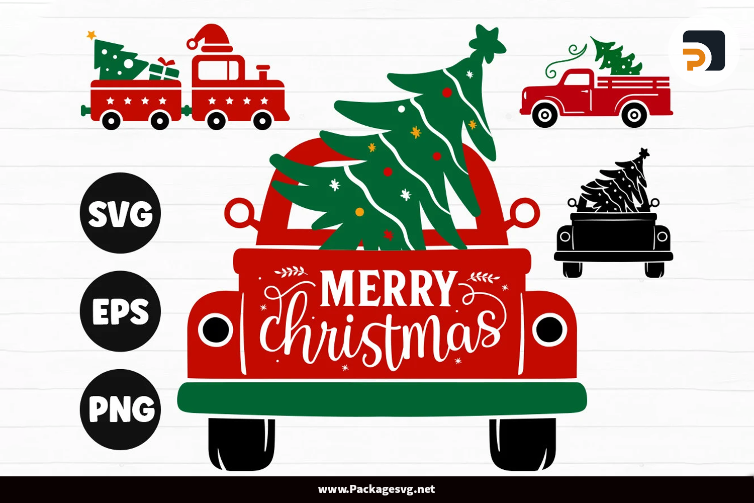 Christmas Truck Tree Svg Bundle