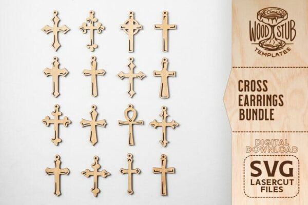 Cross Earrings SVG