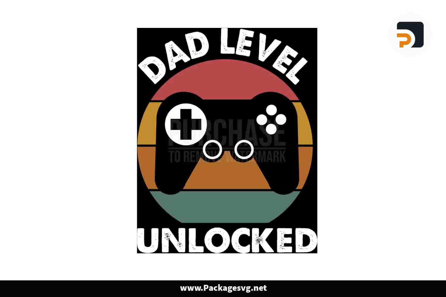 Dad Level Unlocked Svg