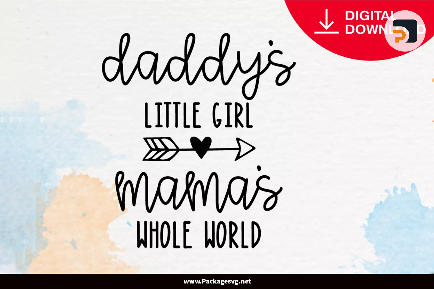 Daddy's Girl Mama's World SVG PNG DXF