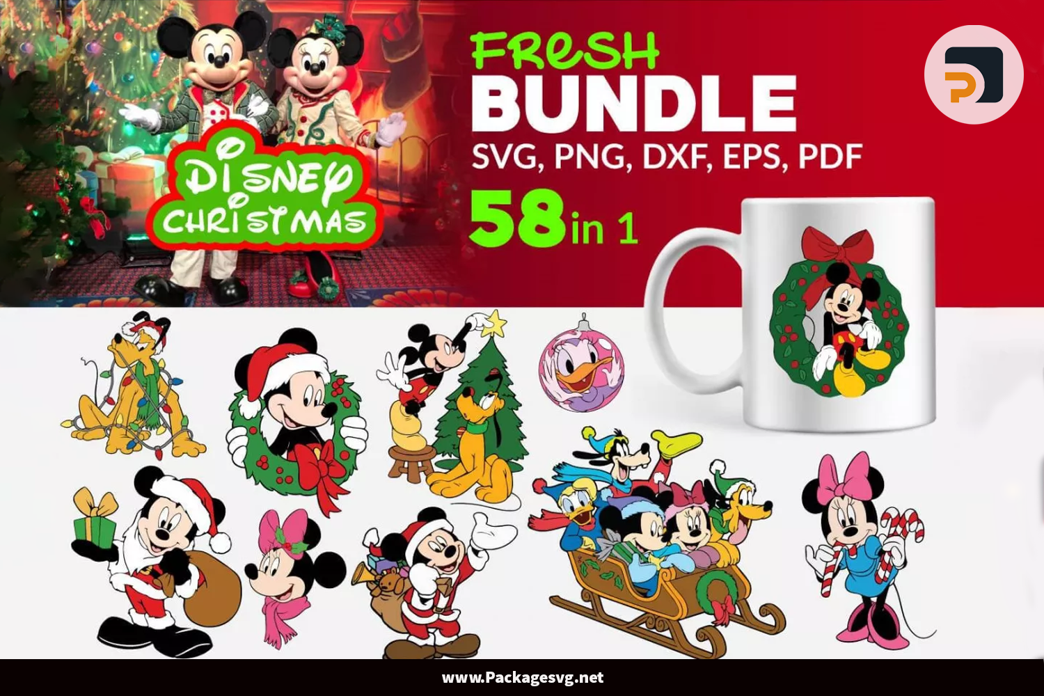 Disney Christmas SVG Bundle