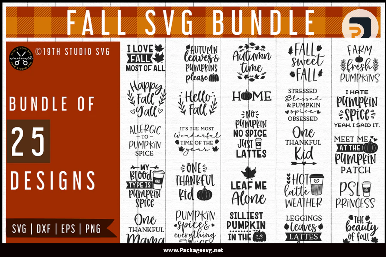 Fall Bundle SVG PNG EPS DXF