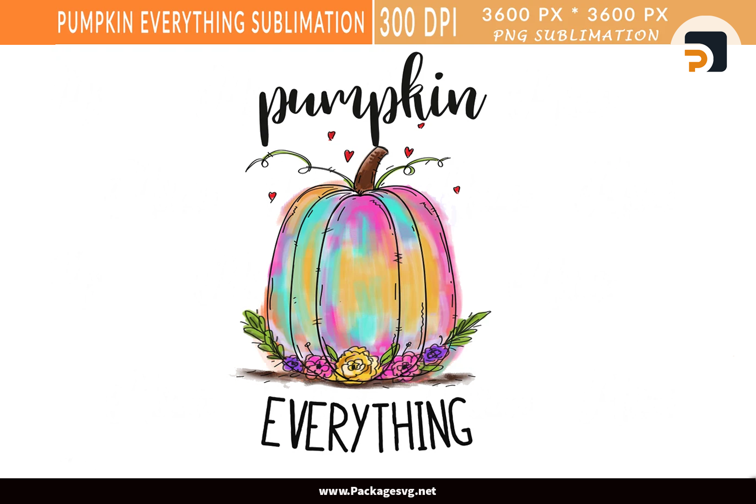 Fall Pumpkin Everything Sublimation PNG