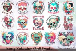 Funny Valentine Skull Bundle
