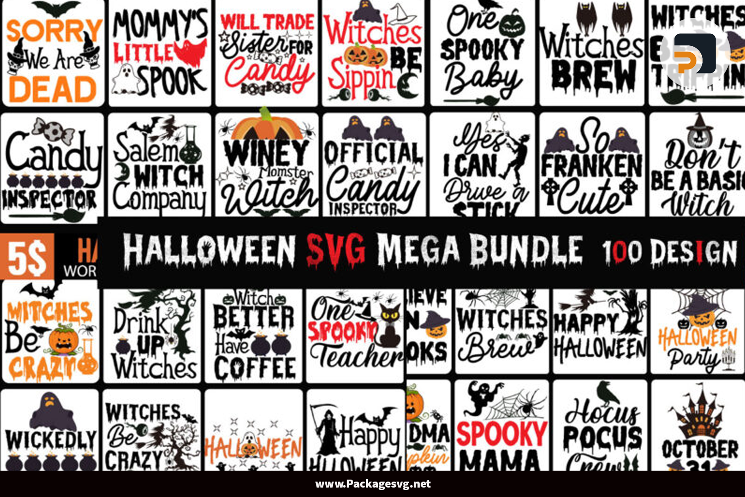 Halloween Quotes Mega Bundle SVG PNG JPG DXF EPS AI