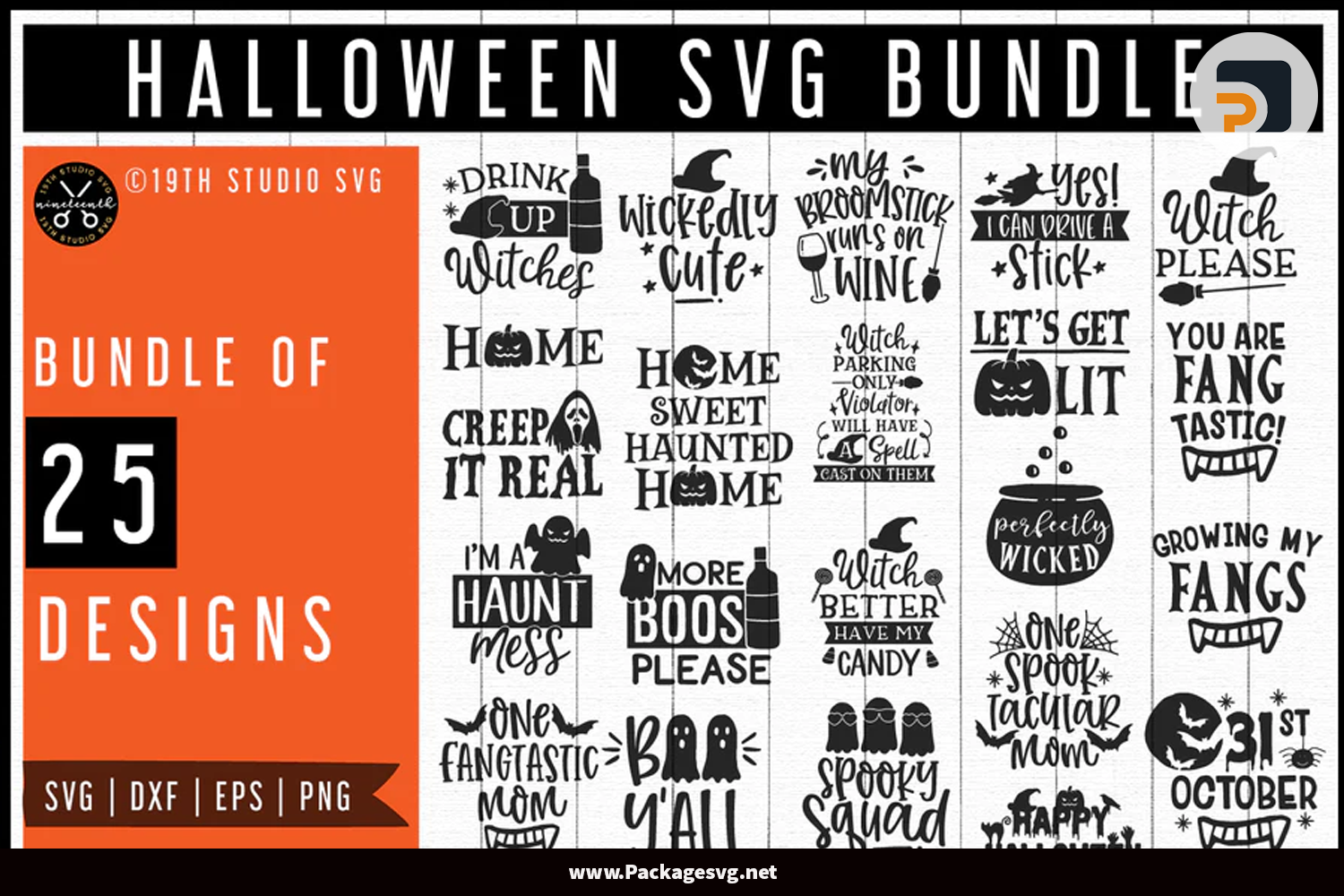 Halloween Witch Bundle SVG PNG EPS DXF PDF