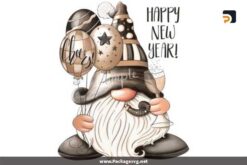 Happy New Year Gnome Clip Art PNG Digital Download LCHGLFD4