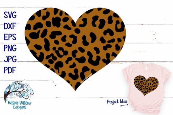 Leopard Heart SVG | Leopard Print Valentine's Day SVG