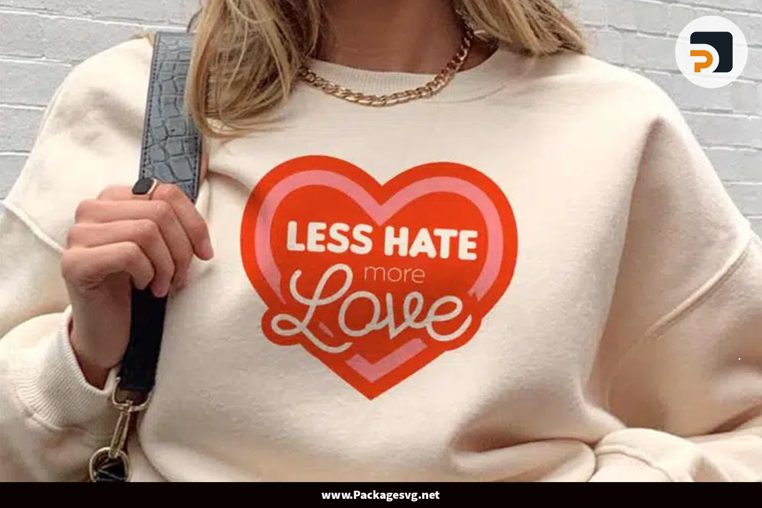 Less Hate More Love SVG PNG