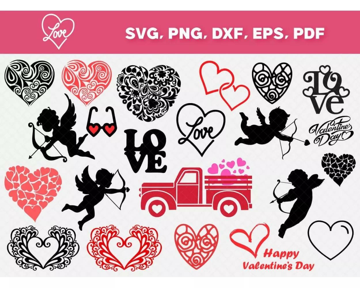 42 Files SVG PNG EPS DXF PDF Digital Download||||