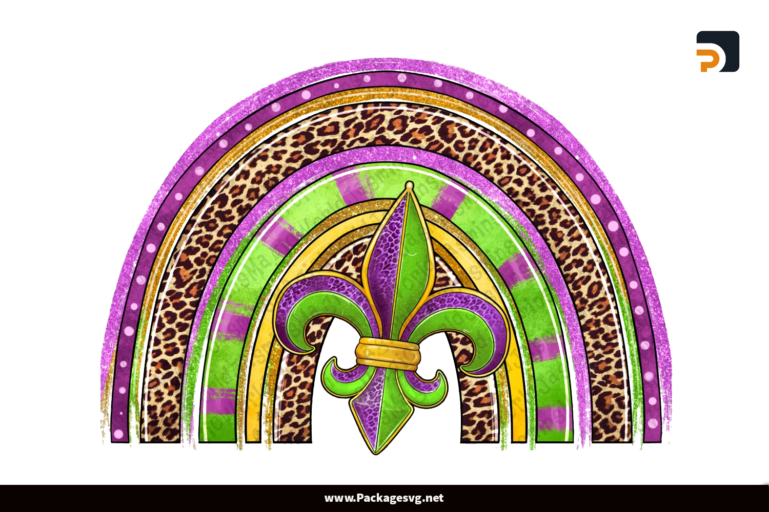 Mardi Gras Rainbow PNG Sublimation Design Digital Download||
