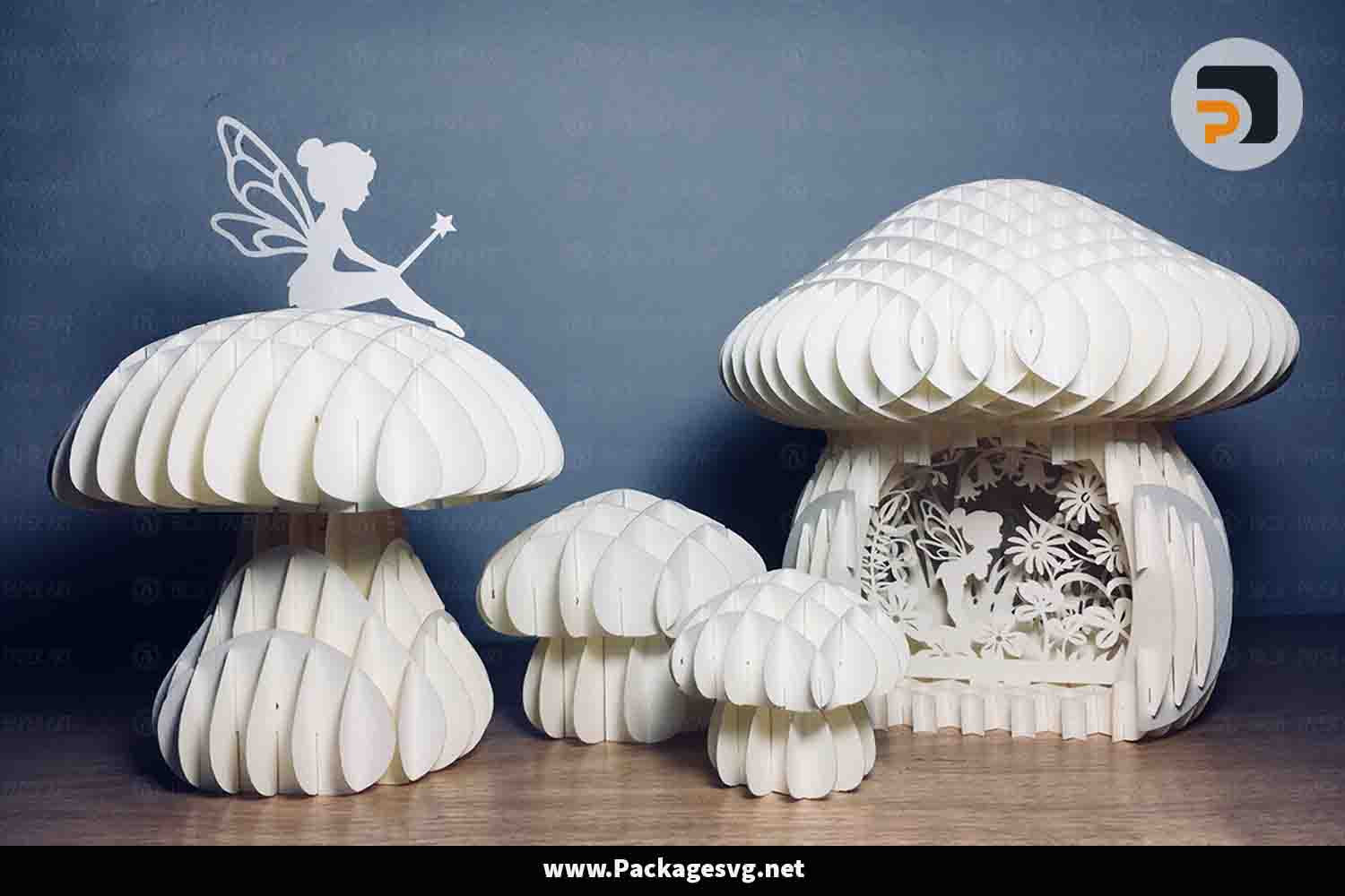 Mushroom and Little Fairy SVG