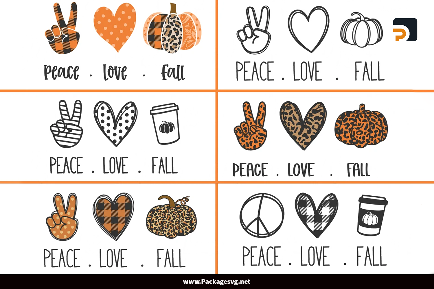 Peace Love Fall SVG