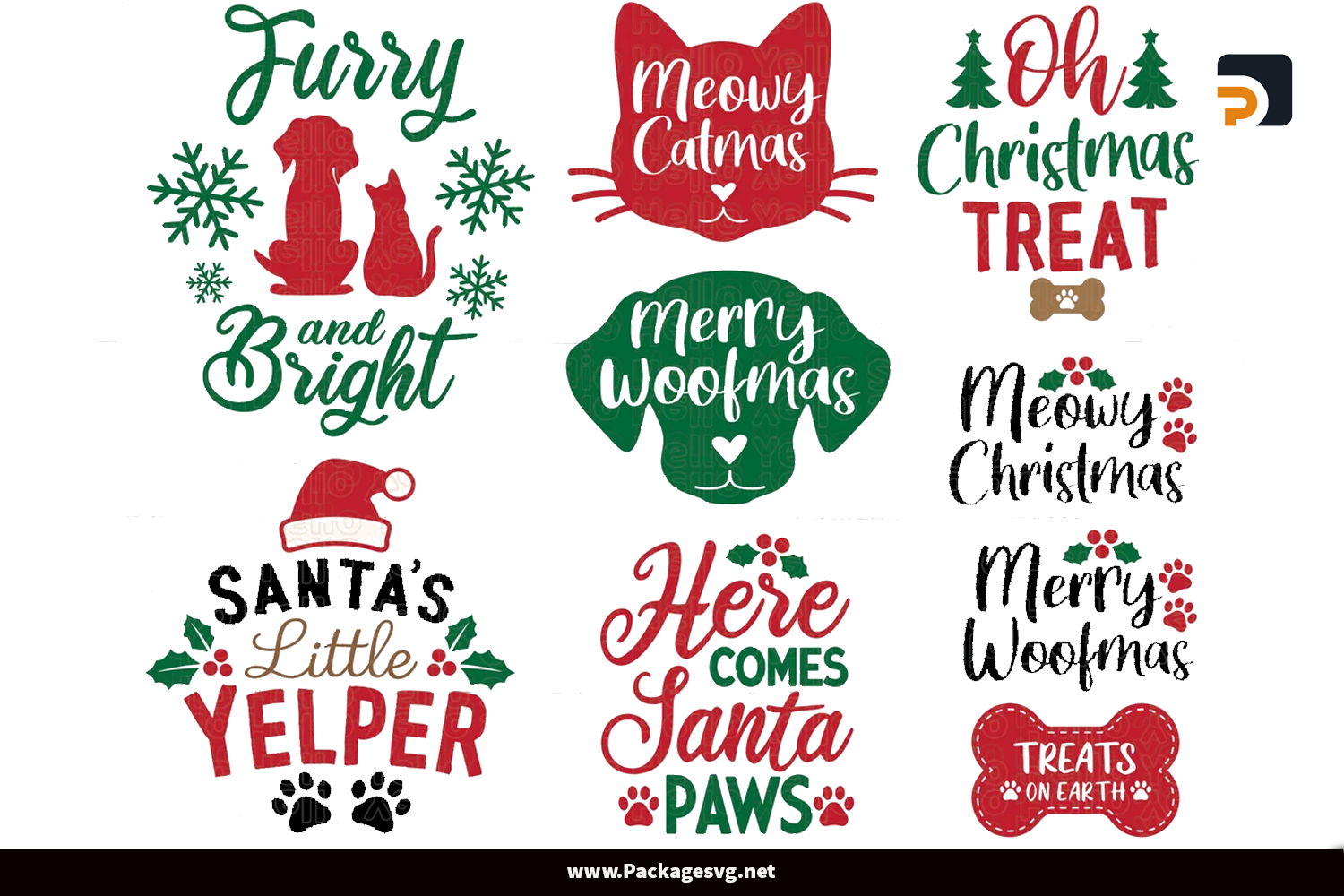 Pet Christmas SVG Bundle