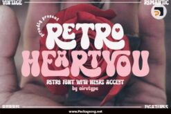 Retro Heart You Font OTF TTF File Digital Download LCY6HXZV|||