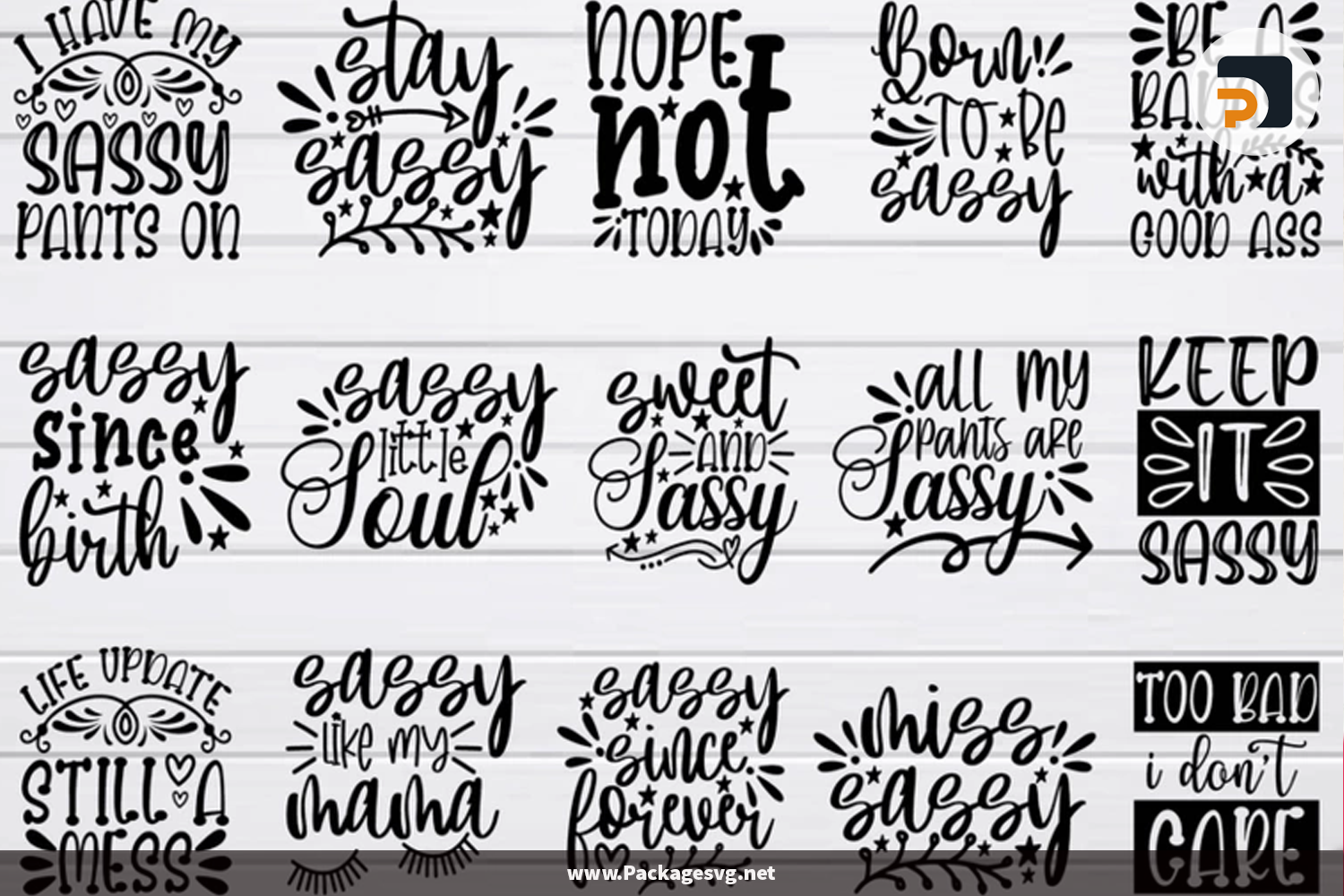 Sassy Quotes Bundle SVG PNG DXF EPS