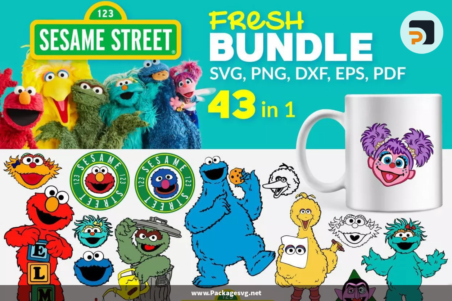 Sesam Street Bundle SVG PNG EPS DXF PDF