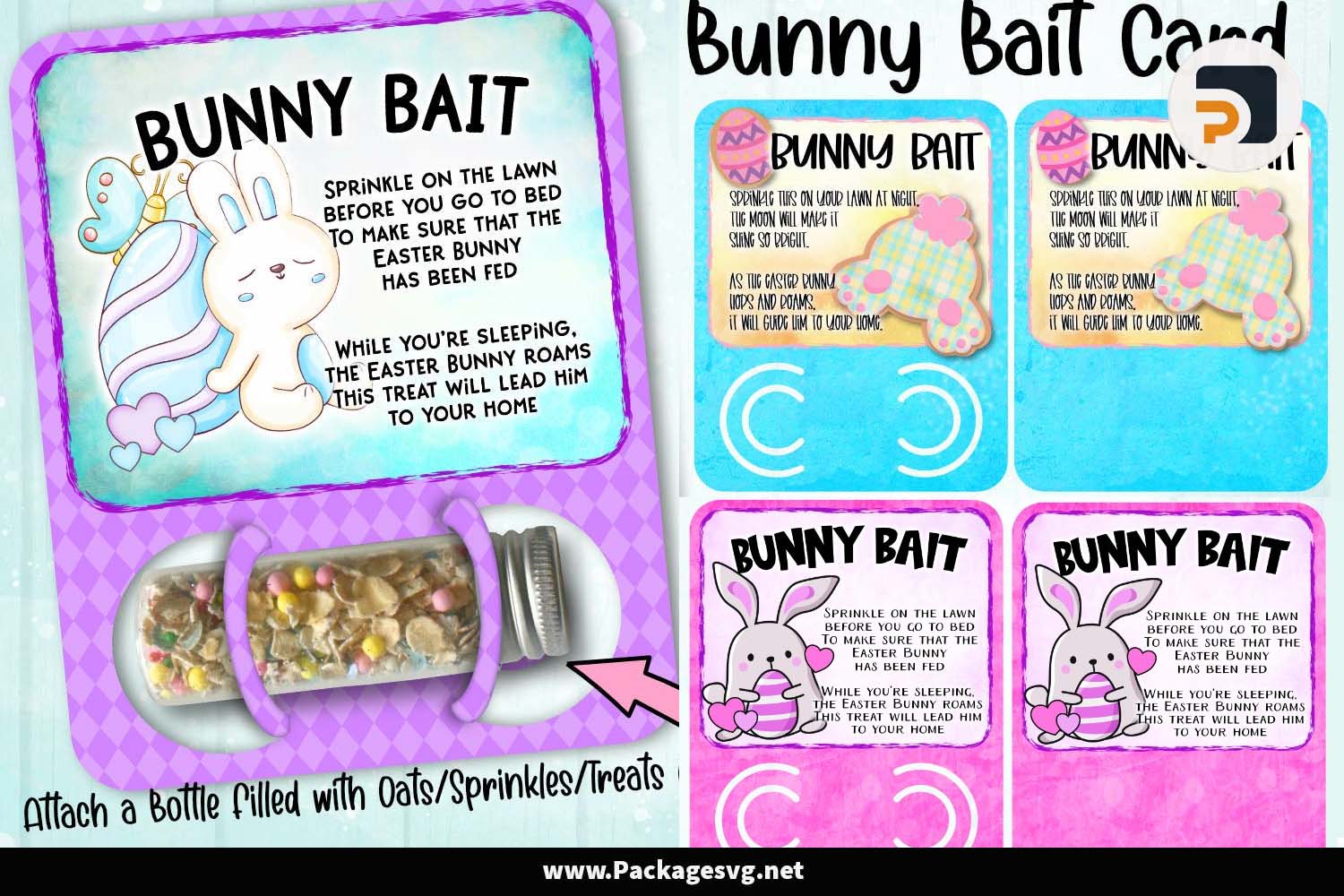 Set 3 Bunny Bait Card PNG Digital Download LFXD9MGS