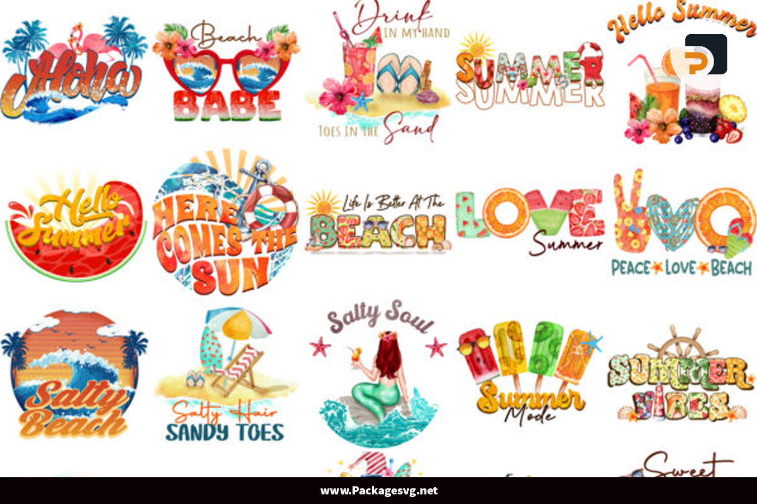 Summer Quote Bundle PNG