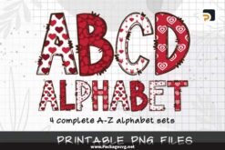 Valentine's Day Alphabet Sublimation PNG Digital Download LC8L6G1I||||