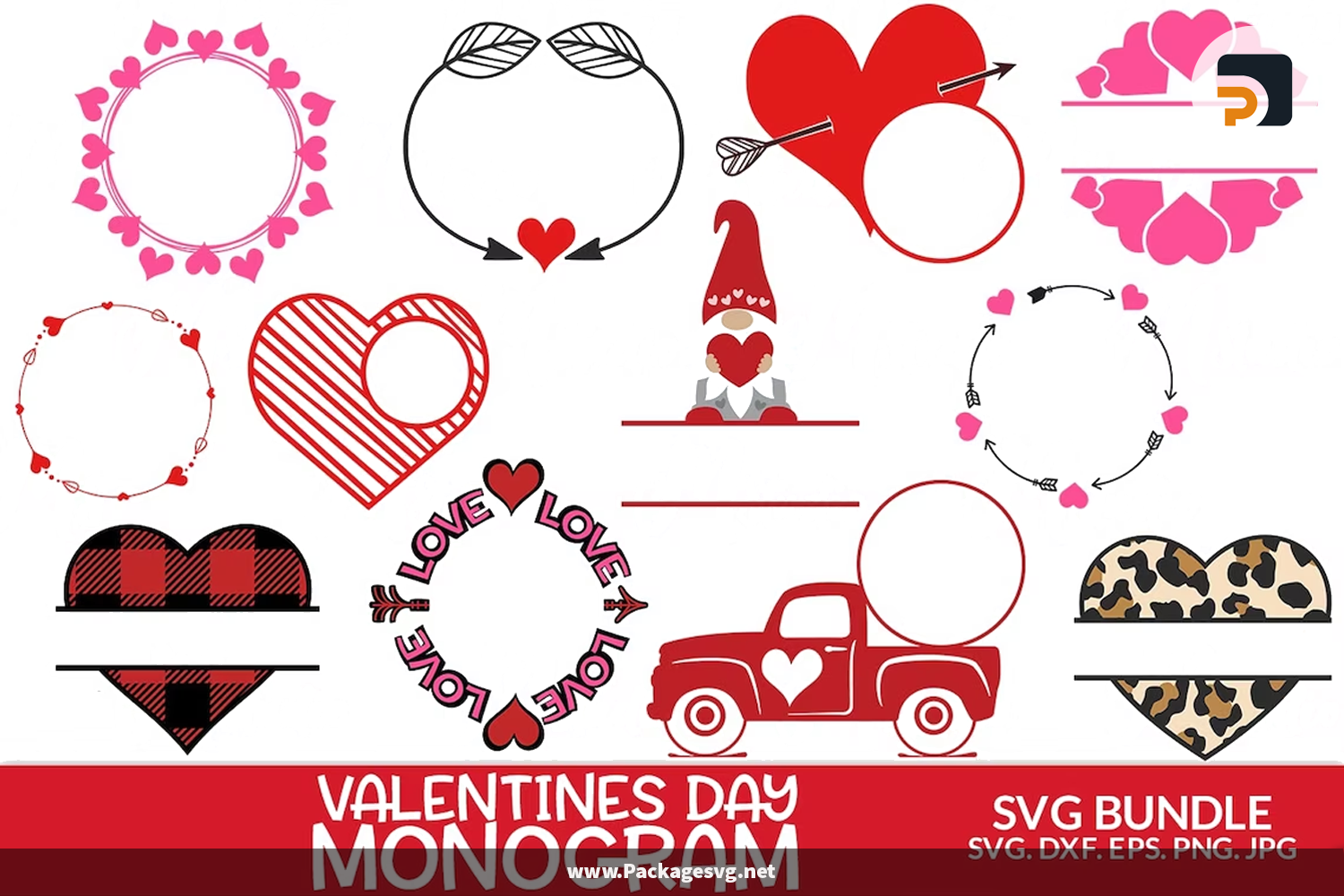 Heart Designs SVG PNG DXF EPS JPG Digital Download|