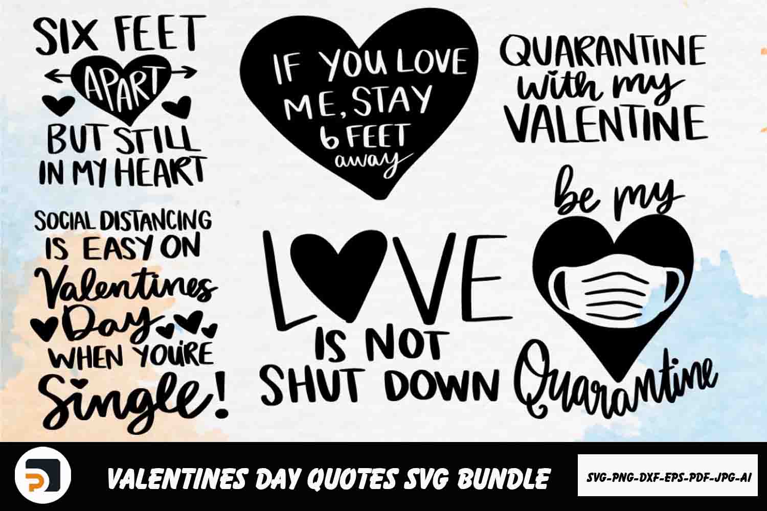 Valentines Day Quotes Bundle SVG