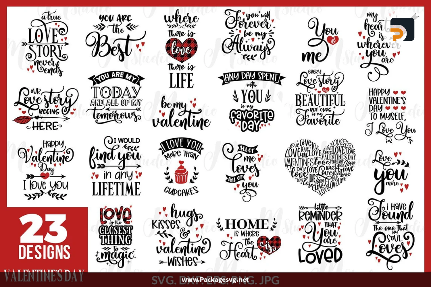 Valentine's Day Quotes SVG Bundle