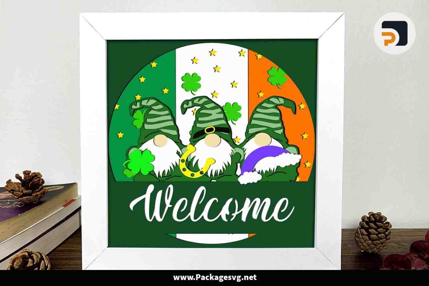 Welcome St.Patrick's Day Shadow Box SVG