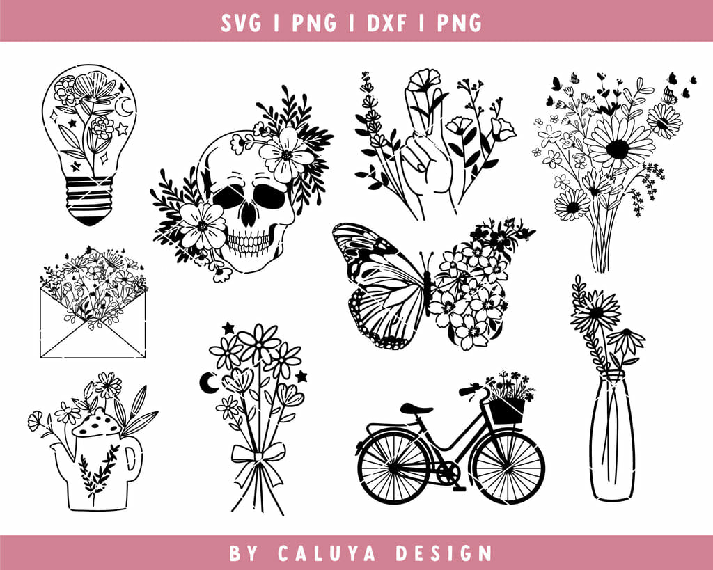 20 Designs SVG Printable On T-Shirt||||
