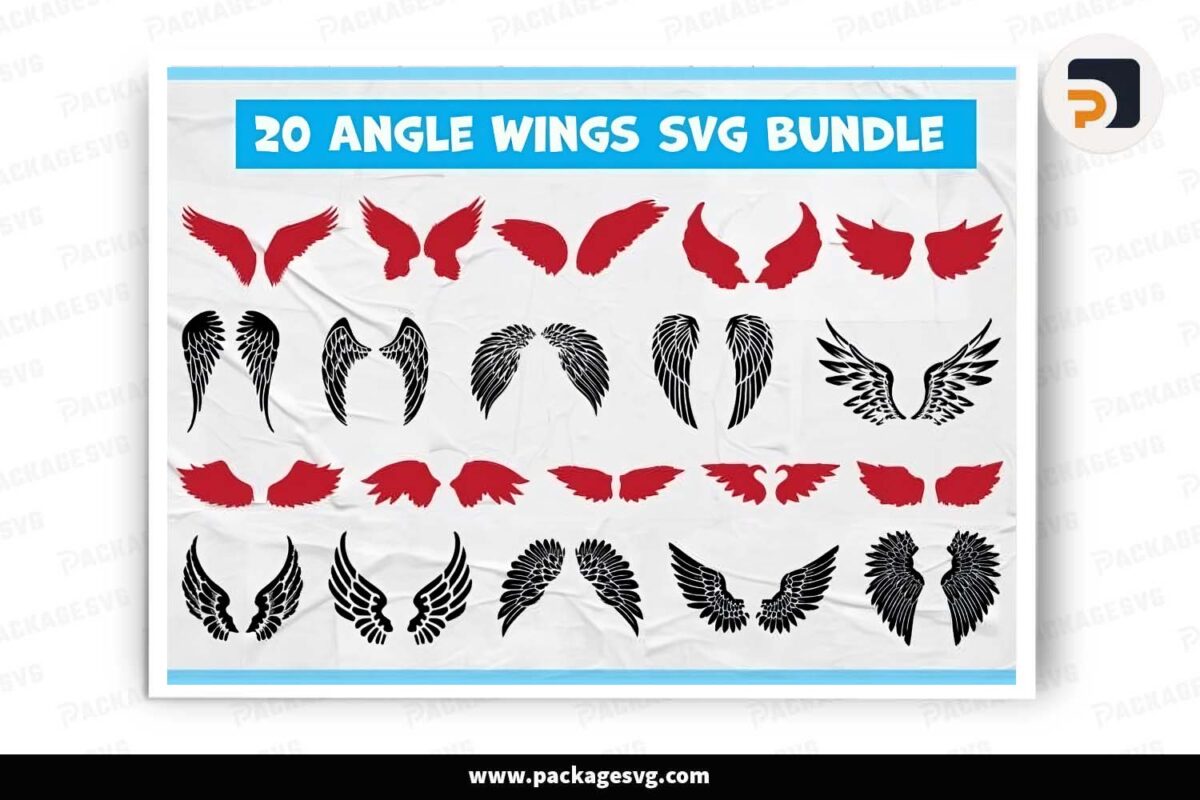Angel Wings SVG Bundle Free Download