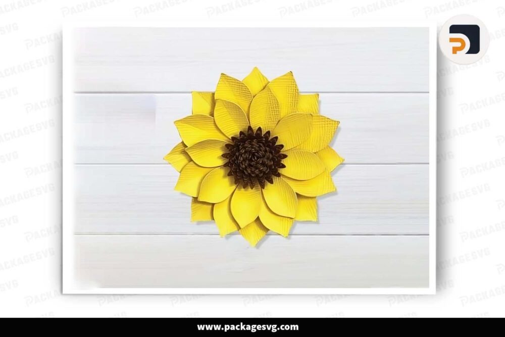 Beauty Sunflower Paper, SVG Template For Cricut LIA4816U