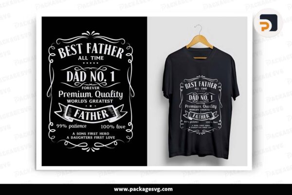 Best Father All Time Dad No 1 T-shirt Free Download